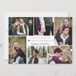 Romantic Kärlek valentines day-par fotokollage Julkort