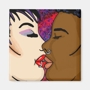 Romantic Kiss Internationell Romantik Magnet