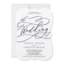 Romantic Kraft Calligraphy Flourish the Bröllop