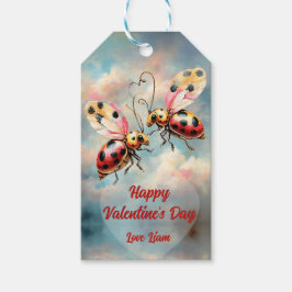 Romantic Ladybugs in Flight Presentetikett