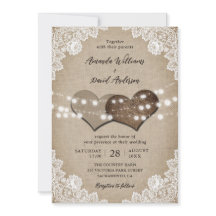 Romantic Land Burlap Ljus Blommigt Snöre Bröllop