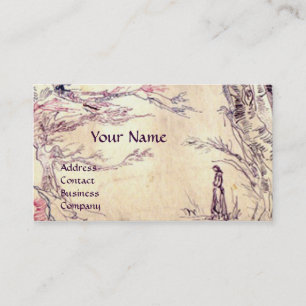 ROMANTIC LANDSCAPE,vit pärla papper Visitkort