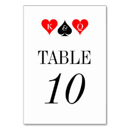 Romantic Las Vegas bröllop bordsnummer-kort Bordsnummer
