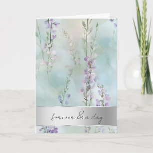 Romantic Lavender Blommigt Bröllop Kort