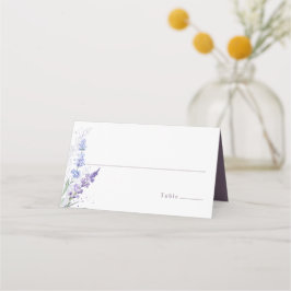 Romantic Lavender Blommigt Watercolor Placeringskort
