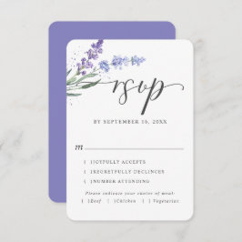 Romantic Lavender Watercolor Blommigt | Val av mål OSA Kort