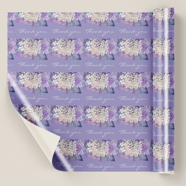 Romantic Lavender Watercolor Blommigt Vår bröllop Presentpapper (Skapare uppladdad)