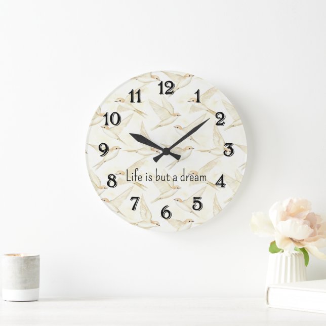 Romantic life is but a dream birds   stor klocka (Hem)