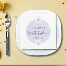 Romantic Lilac Blommigt Möhippa Luncheon Pappersservett