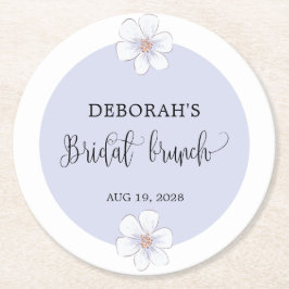 Romantic Lilac Blommigt Möhippa Underlägg Papper Rund