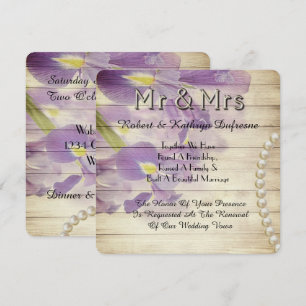 Romantic Lilies Bröllop Vow Renewal-inbjudan Inbjudningar