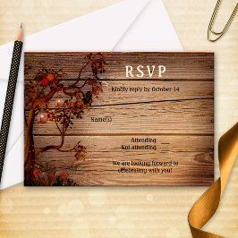 Romantic Ljus Fall Wedding OSA kort