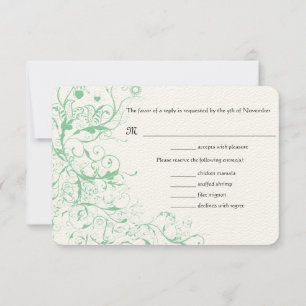 Romantic Love Bird Mint Bröllop OSA Kort