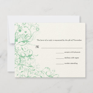 Romantic Love Bird Mint Bröllop OSA Kort