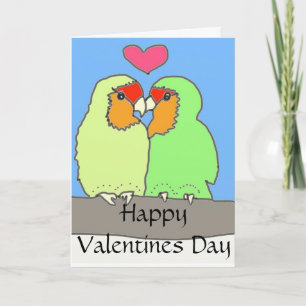 Romantic Love birds Kissing på Gren Helgkort