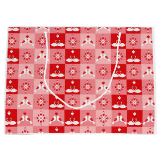 Romantic Love Birds & Swan Hearts Seamless Valenti