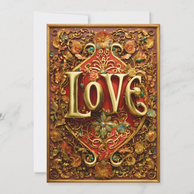 Romantic Love Greeting Card for Couples Julkort (Framsida)