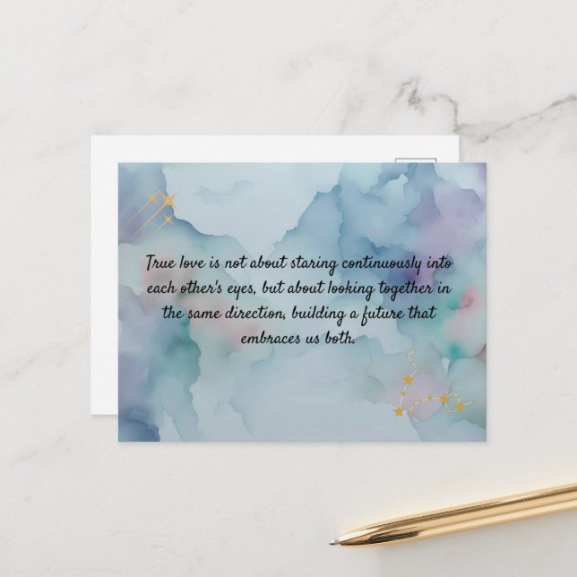 Romantic Love Message Keepsake Card | Safe Haven Q Vykort (Fram/Back In Situ)