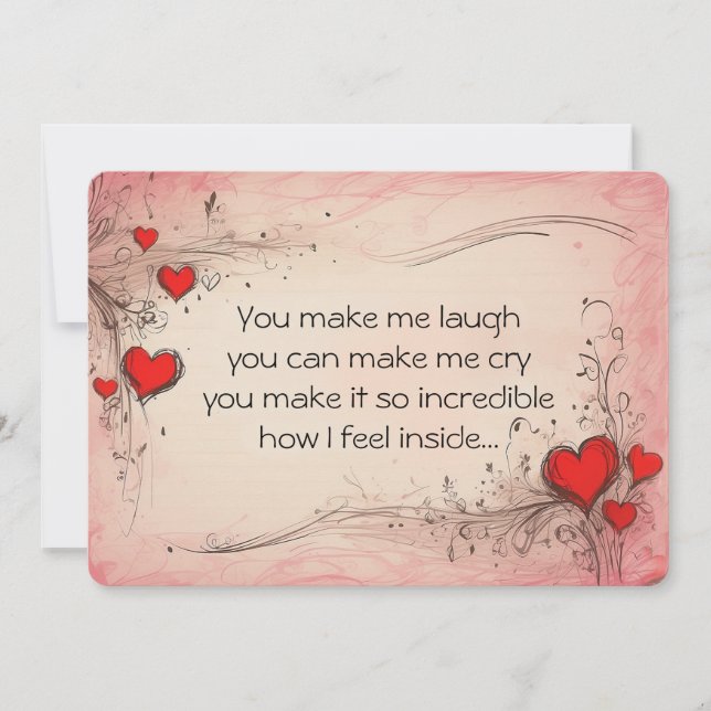 Romantic Love Poem Card for Someone Special  Julkort (Framsida)