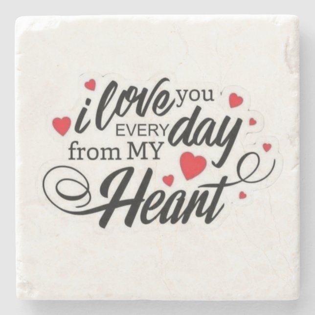 Romantic Love Quote Stenunderlägg (Framsidan)