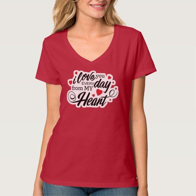 Romantic Love Quote T Shirt (Framsida)