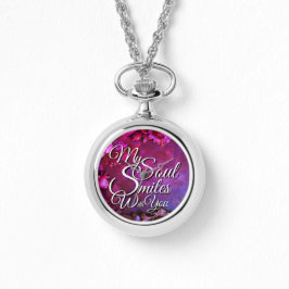 Romantic Love Quotes Silver Necklace Watches Armbandsur