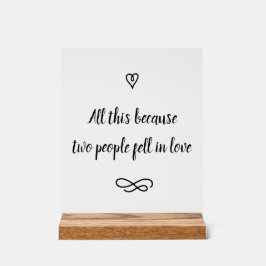 Romantic Love Story Wedding Calligraphy Keepsake