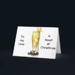 "ROMANTIC/LOVING" CHRISTMAS TOAST TILL MIN KÄRLEK HELGKORT<br><div class="desc">EN ROMANTISK OCH LOVANDE KAMPAGNEMÖTA I CHRISTMAS TILL "MY KÄRLEK"</div>