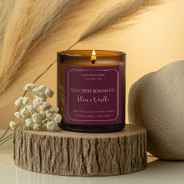 Romantic Luxury Love Design - Velvet Kiss Candle Fyrkantigt Klistermärke