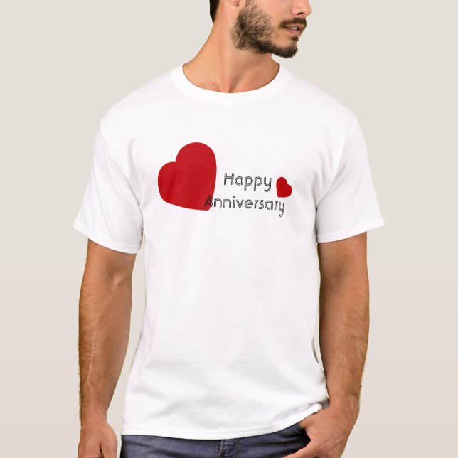 Romantic Lycklig-årsdagen T Shirt (Framsida)