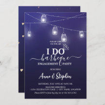 Romantic Mason Burk Light I Do BBQ Förlovningsfest