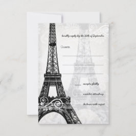 Romantic Mason Burk Shadows Damask Wedding OSA Kort