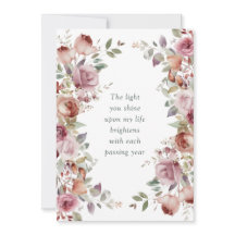 Romantic Mauve Floral Valentine's Day 