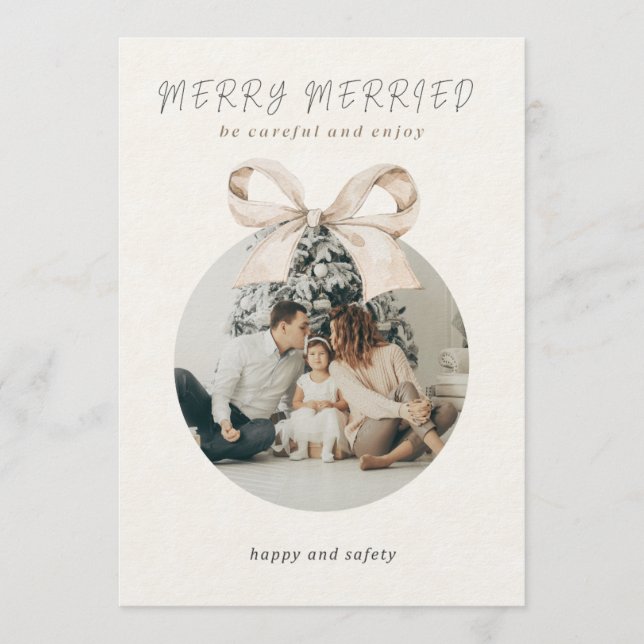 Romantic Merry Married Card Inbjudningar (Framsida)