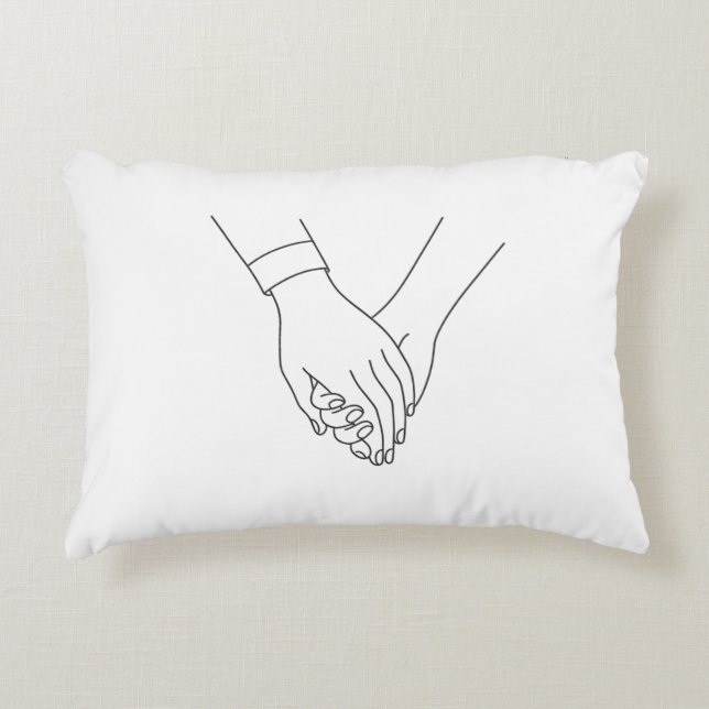 Romantic Minimalist Line Art Dekorativ kudde - Hol (Framsidan)