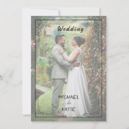 Romantic Minimalist Wedding | Clean Lines & White Inbjudningar