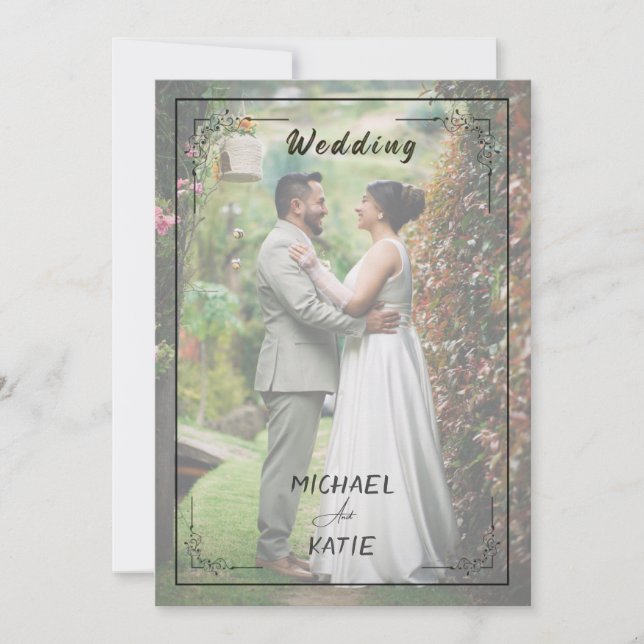 Romantic Minimalist Wedding | Clean Lines & White  Inbjudningar (Framsida)