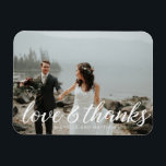 Romantic Monogram ⎥ Bröllop Tack Photo Magnet<br><div class="desc">c</div>
