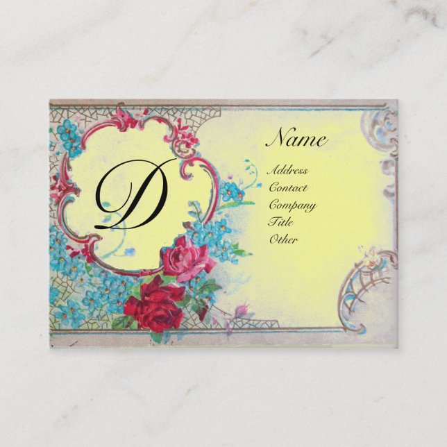 ROMANTIC MONOGRAM VISITKORT (Framsida)