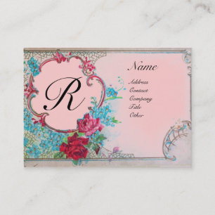 ROMANTIC MONOGRAM VISITKORT
