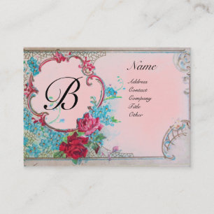 ROMANTIC MONOGRAM VISITKORT