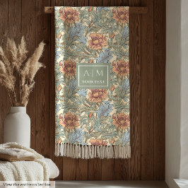 Romantic Morris stil pastel färg kastar filt