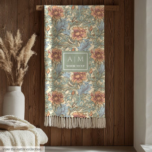 Romantic Morris stil pastel färg kastar filt