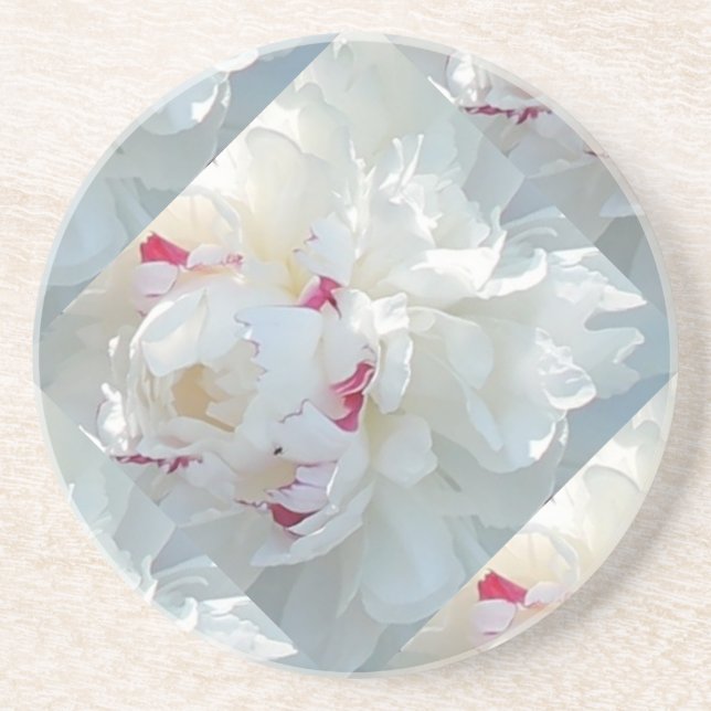 Romantic Multi Peony Underlägg Sandsten (Framsidan)