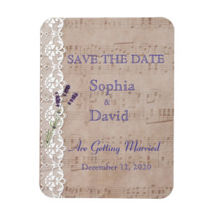 Romantic Music Lakan Lavender SPARA DATUM Magnet