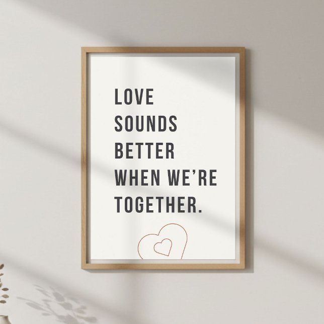 Romantic Music Quote. Couple Wall Art. Poster (Skapare uppladdad)