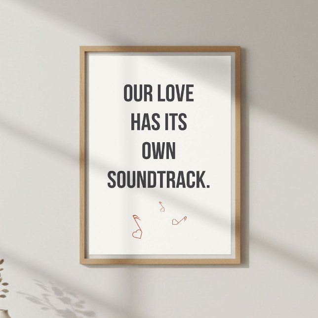 Romantic Music Quote Wall Art. Couple Bedroom Poster (Skapare uppladdad)