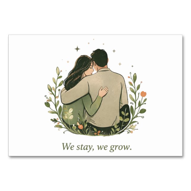 Romantic Nature Love Illustration Bordsnummer (Framsidan)
