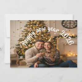 Romantic New Year's Card Celebrating our love Julkort