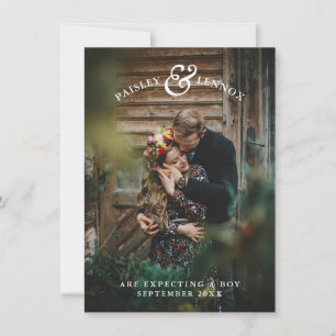 Romantic Nyfödd bebis annons Card Tack Kort